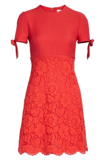 Women's Valentino Bow Detail Lace Dress