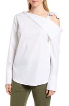 Women's Nordstrom Signature One-shoulder Shirt - White