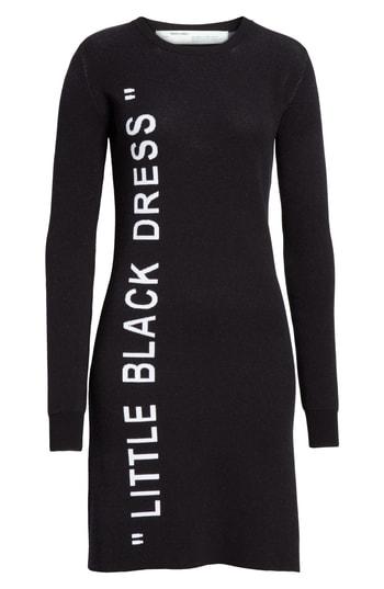 Women's Off-white Little Black Dress Us / 40 It - Black