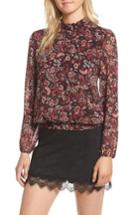 Women's Cupcakes And Cashmere Katya Smocked Top - Black