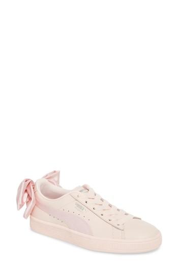 Women's Puma Basket Bow Sneaker M - Pink