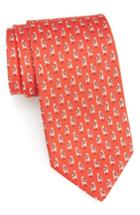 Men's Salvatore Ferragamo Giraffe Silk Tie, Size - Red