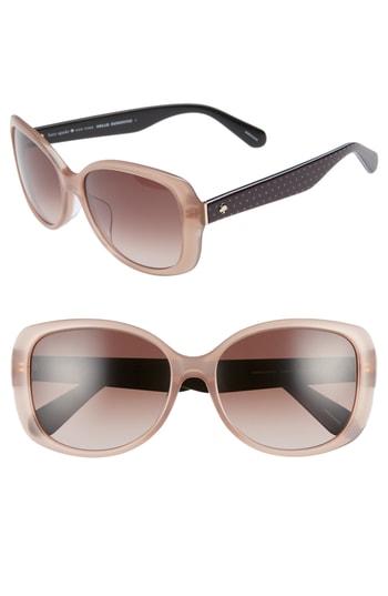 Women's Kate Spade New York Amberlyn 57mm Special Fit Square Sunglasses - Nude