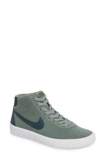 Women's Nike Sb Bruin Hi Skateboarding Sneaker .5 M - Green