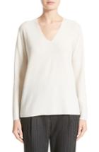 Women's Fabiana Filippi Wool, Silk & Cashmere Micro Popcorn Stitch Sweater Us / 42 It - White