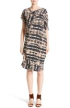 Women's Zero + Maria Cornejo Painters Stripe Crepe De Chine Dress