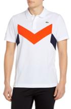 Men's Lacoste Chevron Colorblocked Polo (s) - White