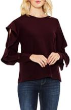 Women's Two By Vince Camuto Ruffled Split Sleeve French Terry Top - Red