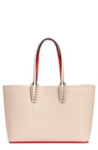 Christian Louboutin Small Cabata Calfskin Leather Tote - Beige
