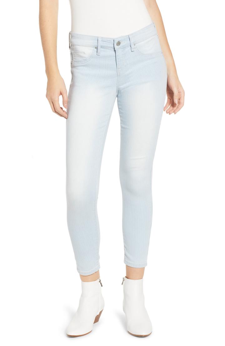 Women's Tinsel Pinstripe Crop Skinny Jeans - Blue
