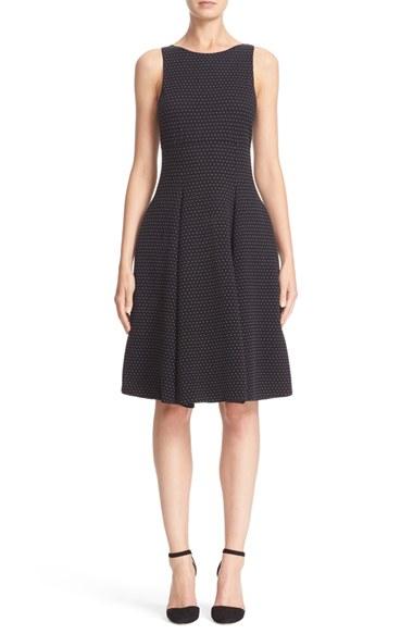 Women's Armani Collezioni Polka Dot Jacquard Jersey Dress