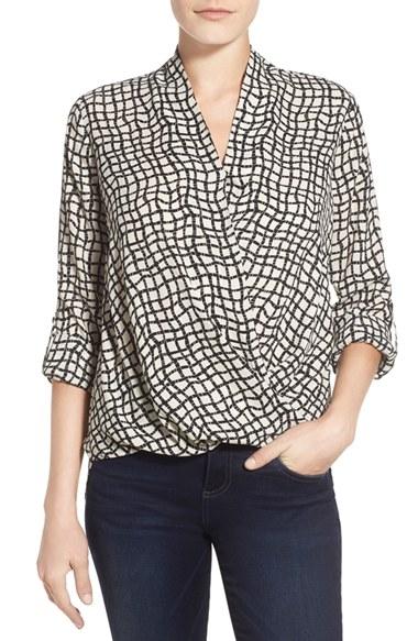 Women's Pleione Faux Wrap Blouse - Grey