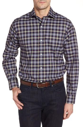 Men's Tailorbyrd Calhoun Regular Fit Check Sport Shirt - Purple
