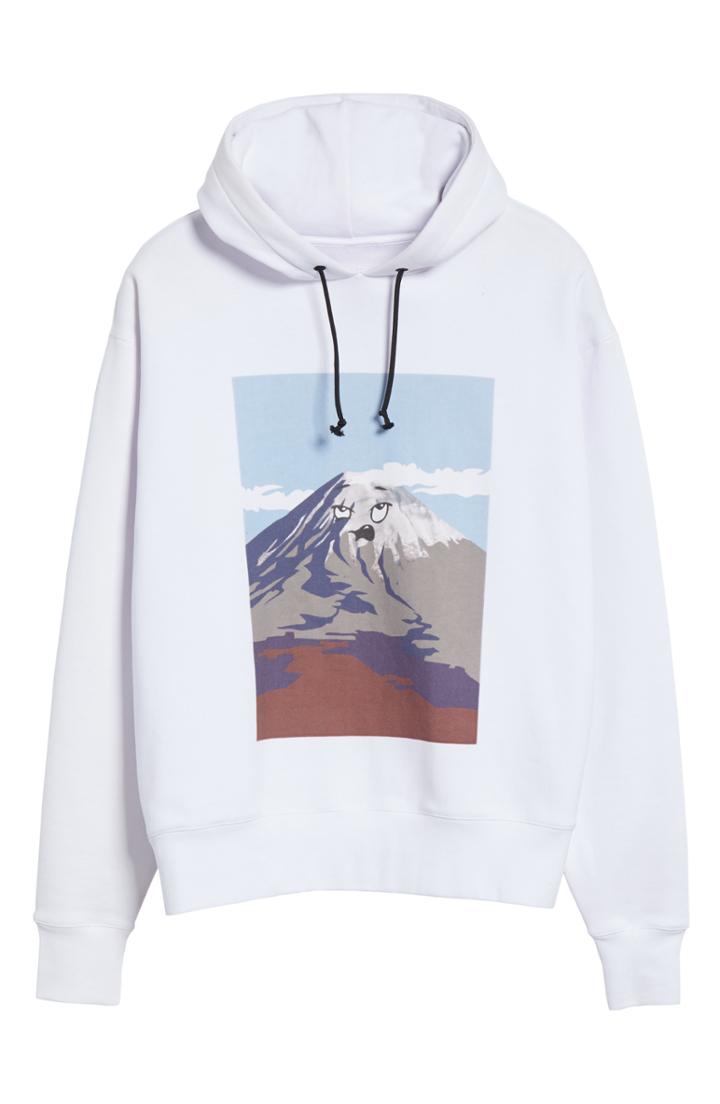 Men's Aztech Mountain Doodle Hoodie - White