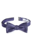Men's Calibrate Grid Silk Bow Tie, Size - Purple