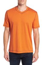 Men's Robert Graham Traveler V-neck T-shirt - Orange