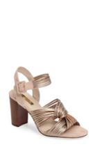 Women's Louise Et Cie Kamden Knotted Block Heel Sandal M - Metallic