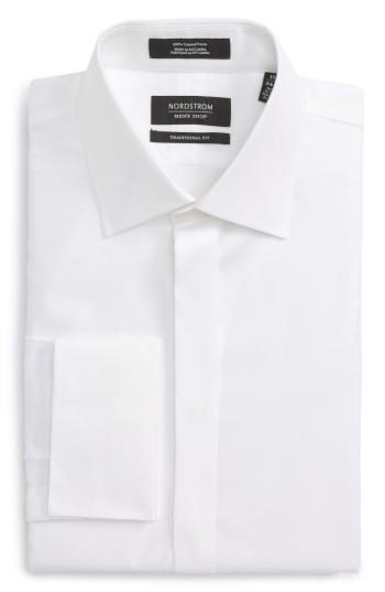 Men's Nordstrom Traditional Fit Tuxedo Shirt .5 32/33 - White