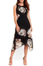 Women's Wallis Pansy Hanky Hem Dress Us / 10 Uk - Black