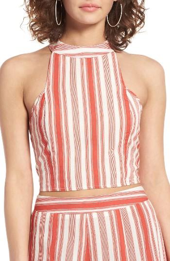 Women's Band Of Gypsies Stripe Crop Top - Ivory