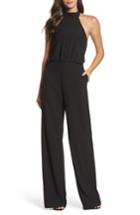 Women's Lulus Moment For Life Halter Jumpsuit - Black