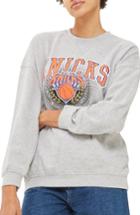 Women's Topshop X Unk Knicks Sweatshirt - Grey