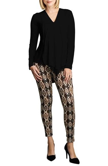 Women's Maternal America Draped Nursing Top - Black