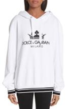 Women's Dolce & Gabbana Logo Hooded Sweatshirt Us / 38 It - White