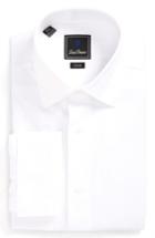 Men's David Donahue Trim Fit Stripe Tuxedo Shirt