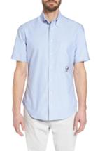 Men's Gitman Snoopy Short Sleeve Sport Shirt - Blue