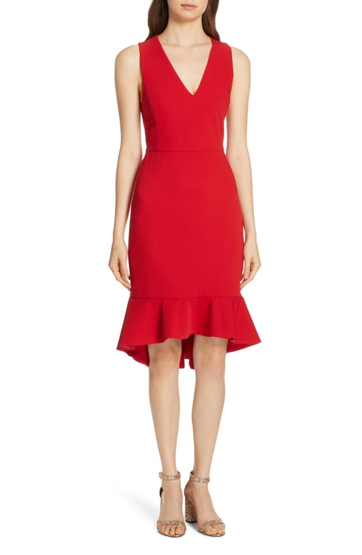 Women's Alice + Olivia Glenna Fitted Dress - Red