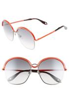 Women's Givenchy 7030/s 58mm Oversized Sunglasses - Silver/ Red