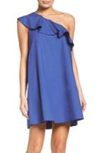 Women's Nsr One-shoulder Ruffle Dress - Blue