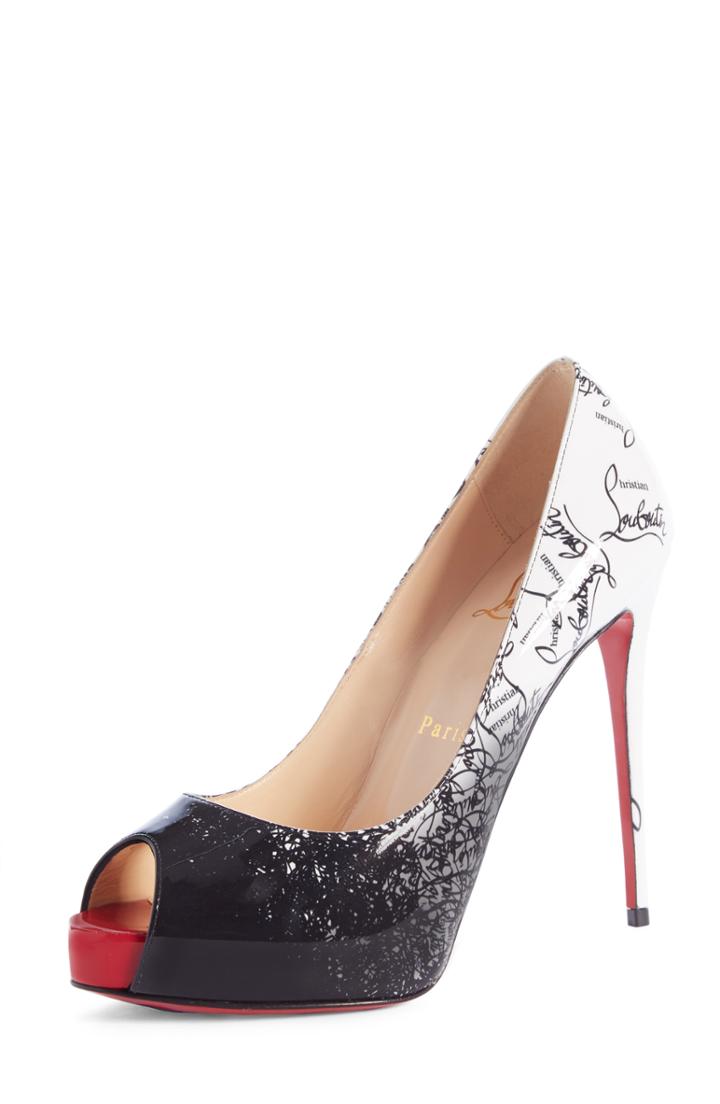 Women's Christian Louboutin New Very Prive Peep Toe Pump