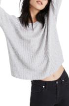 Women's J.crew Point Sur Stripe Alpaca & Merino Wool Blend Sweater - Pink