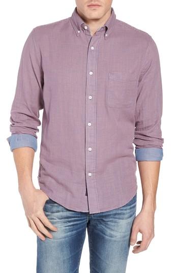 Men's Faherty Ventura Double Face Plaid Sport Shirt - Red