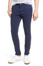 Men's Rvca 'stapler' Skinny Fit Twill Pants - Blue