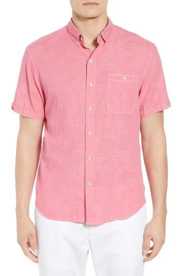 Men's Tommy Bahama Desert Fronds Sport Shirt, Size - Pink