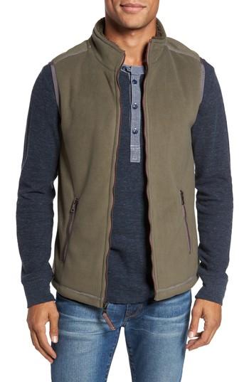 Men's True Grit Bonded Fleece Zip Front Vest, Size - Green