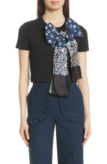 Women's Red Valentino Bow Tee - Black