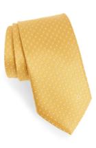 Men's Salvatore Ferragamo Geometric Jacquard Silk Tie, Size - Yellow