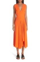 Women's Zero + Maria Cornejo Wave Side Drape Dress - Orange