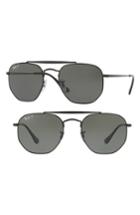 Women's Ray-ban 55mm Geometric Sunglasses - Black Polarized