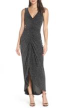 Women's Vince Camuto Ruched Glitter Knit Gown