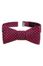 Men's Ted Baker London Grid Silk Bow Tie, Size - Red