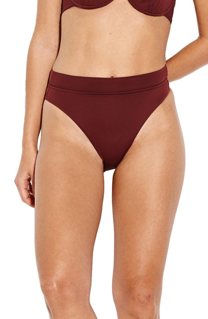 Women's Seafolly Active High Waist Bikini Bottoms Us / 6 Au - Purple
