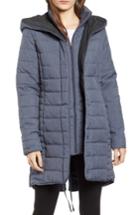Women's Maralyn & Me Water-resistant Quilted Hooded Jacket - Blue