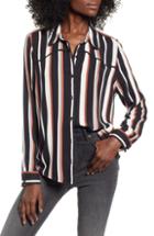 Women's Bp. Piping Trim Shirt, Size - Black
