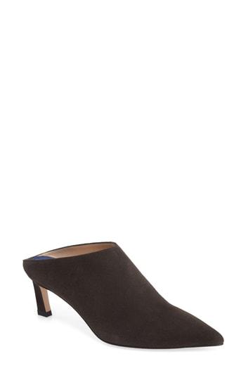 Women's Stuart Weitzman Mira Pointy Toe Mule .5 M - Black
