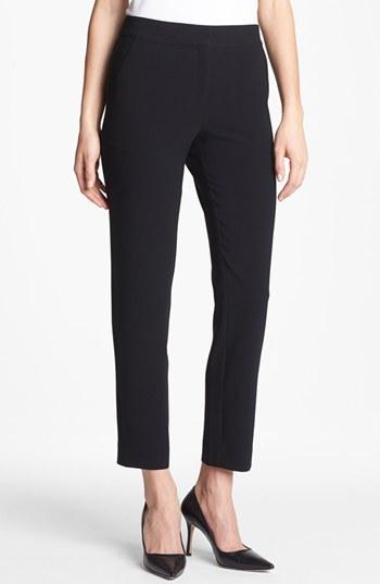 Women's St. John Collection 'emma' Crop Crepe Marocain Pants